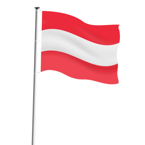 Österreich Stockfahne, Flagge, Fahne, Nationalflagge 30x45cm ohne Stock